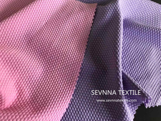 Jacquard Textured Knitting Nylon Swimwear Fabric Multi Function