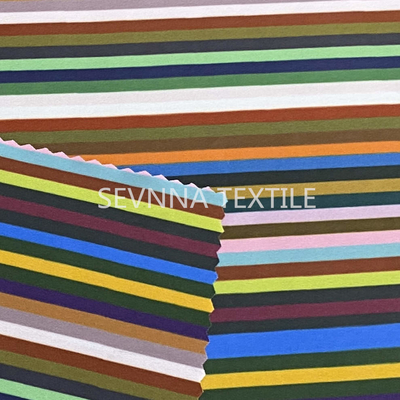 Sublimation Printied Recycled Striped Swimwear Fabric Beachwear Diving Suits