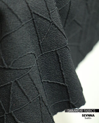 320gsm 92%Recycled Nylon + 8%Spandex Textured Swim Fabric RN-2401