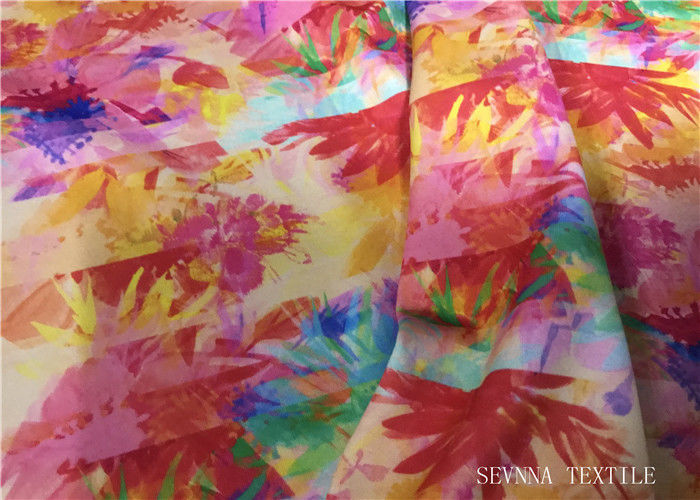 Warp Knitted Polyester Swimsuit Fabric , Colorblock Swimsuit Material