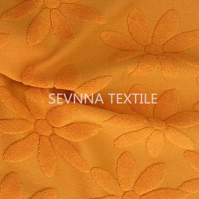 260gsm SPF30 Recycled Swimwear Fabric Eco Terry Solid Colors