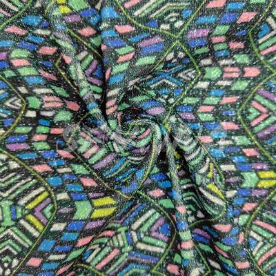 Soft Comfortable Double Knit Fabric With Recycled Poly And Metallic For Summer/Autumn Wear