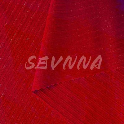 73% Recycled Nylon + 10%Silver Metallic + 17% Spandex Stripe Fabric RN-2335