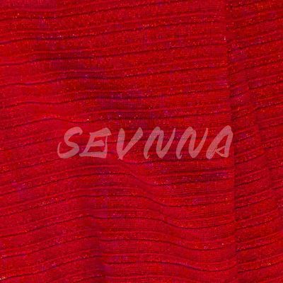 73% Recycled Nylon + 10%Silver Metallic + 17% Spandex Stripe Fabric RN-2335