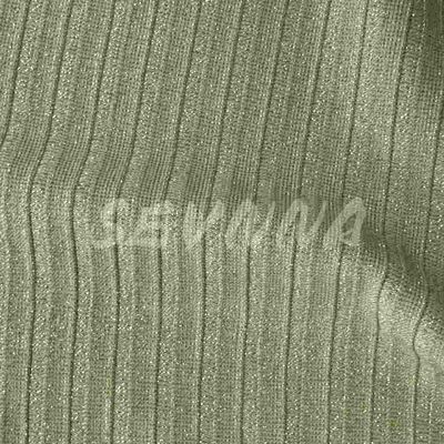73% Recycled Nylon + 10%Silver Metallic + 17% Spandex Stripe Fabric RN-2335