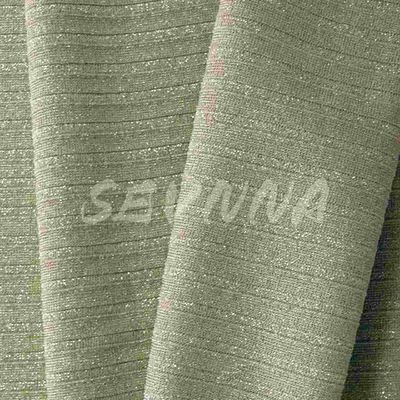 73% Recycled Nylon + 10%Silver Metallic + 17% Spandex Stripe Fabric RN-2335