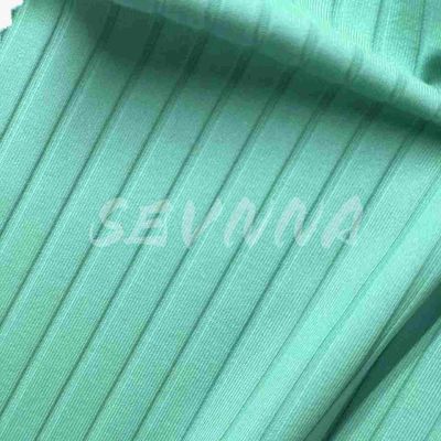 Recycled Lycra Fabric with Fog Foil Metallic Print Hologram Circular Knit