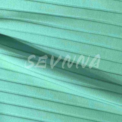 Recycled Lycra Fabric with Fog Foil Metallic Print Hologram Circular Knit