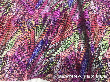 Circular Knit 80 Nylon 20 Spandex Fabric With Customized Digital Printed