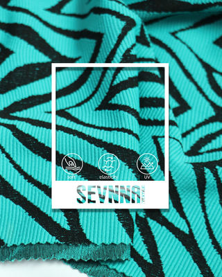 345gsm 60%Nylon + 26% Polyester + 14%Spandex Stripe Recycled Nylon Fabric KN-502