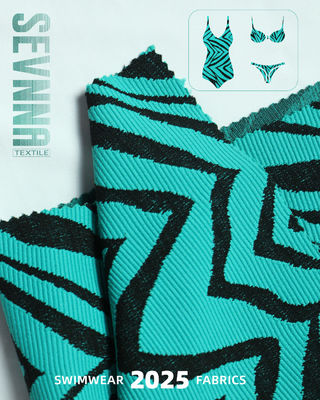 345gsm 60%Nylon + 26% Polyester + 14%Spandex Stripe Recycled Nylon Fabric KN-502