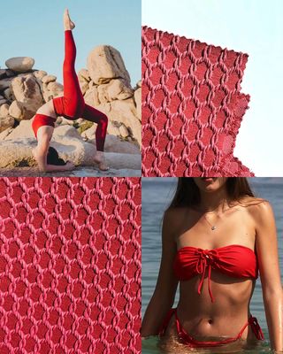380gsm 49%Recycled Poly + 33% Nylon + 18%Spandex Recycled Polyester Fabric for Knit Circular