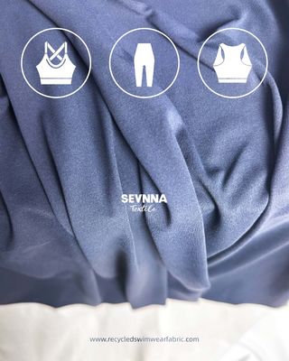 230gsm 77%Biobased Nylon + 23%Black Spandex Stripe Recycled Nylon Fabric SP7441