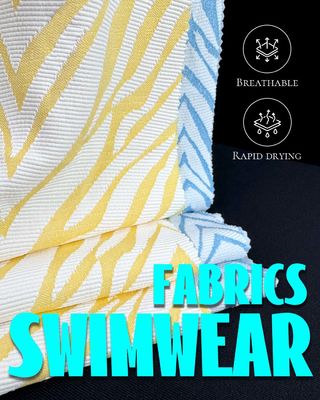 Kids Recycled Swimwear Fabric Striped Pattern For Eco-Conscious Swimwear