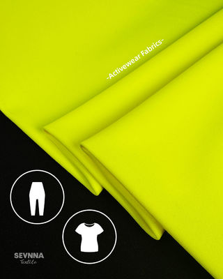 Yellow 152cm Width Polyester Spandex Fabric With High Elasticity