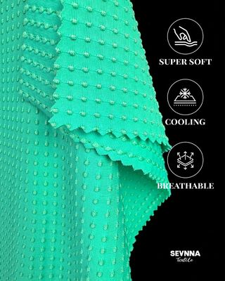Eco-friendly Upcycled Nylon Material Content 88%Recycled Nylon 12%Spandex Construction Stripe for Sustainable Activewear