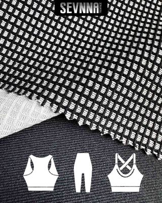 48%Recycled Nylon + 35%Poly + 17%Spandex Activewear Knit Fabric RN-2682