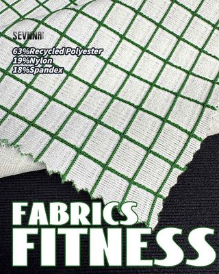 Recycled Fiber Recycled Polyester Double Knit Fabric For Summer / Autumn Clothing