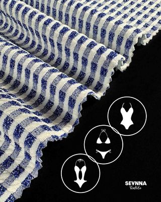 Eco-friendly 245gsm Regular Fit Recycled Swimwear Fabric for Sustainable Swimwear