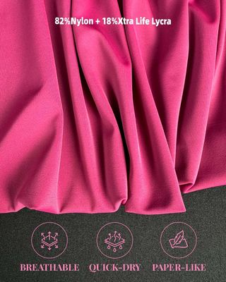 152cm Width Recycled Lycra Fabric In Plain Pattern For Environmentally-Friendly Apparel