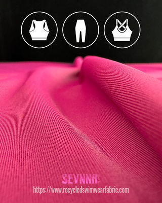 152cm Width Recycled Lycra Fabric In Plain Pattern For Environmentally-Friendly Apparel