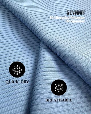84% Recycled Polyester 16% Spandex Content Polyester Spandex Fabric Customized Colour For Your Requirements