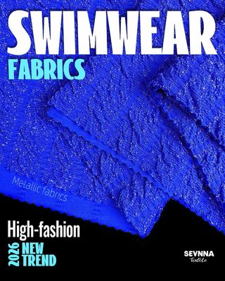 Unisex Recycled Swimwear Fabric with Solid Pattern Material