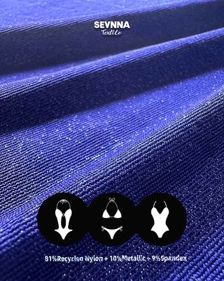 145cm Width Recycled Swimwear Fabric in Solid Pattern for Sustainable Swimwear