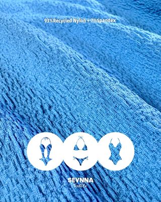 Solid Recycled Swimwear Fabric Breathable Eco-Friendly for Sustainable Swimwear