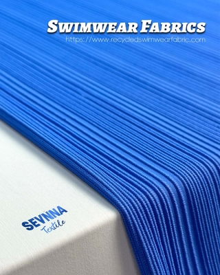 Blue Swim Textured Fabrics For High-Performance And Fashionable Swimwear