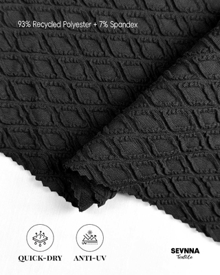 170cm Width Swim Textured Fabrics Alternatives with Textured Pattern