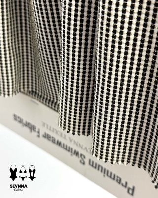 82% Recycled Nylon 5% Lurex 13% Spandex Swim Textured Fabrics Alternatives with High Chlorine Resistance