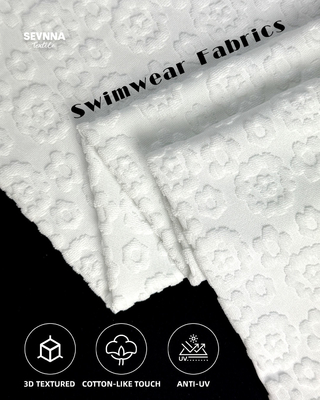 Textured Swim Fabric 95% Recycled Polyester High Chlorine Resistance