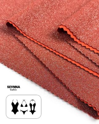 230gsm Weight Double Knit Fabric with Recycled Nylon and Metallic Finish for Summer and Autumn