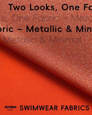 230gsm Weight Double Knit Fabric with Recycled Nylon and Metallic Finish for Summer and Autumn