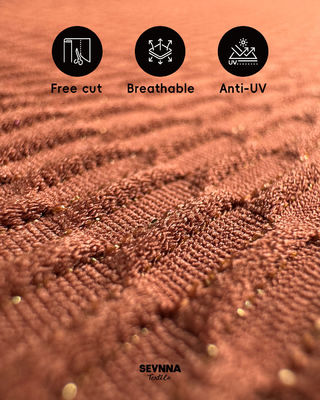 Premium Textured Swim Fabric with 130cm Width 250gsm Weight and Recycled Nylon Composition for High-Performance Swimwear