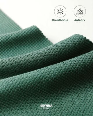 High Stretchiness Textured Swim Fabric with 95% Organic Cotton and 5% Spandex for High Color Fastness