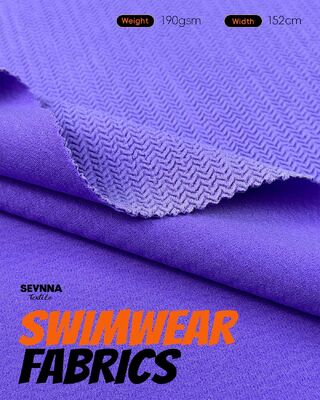 390gsm Recycled Nylon Textured Swim Fabric with UPF 50+ for Durable Swimwear
