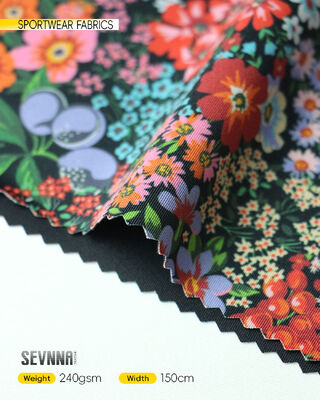 Moisture-Wicking High Breathability Sport Bra Fabric with Green Textiles Super Soft Stretch for Activewear