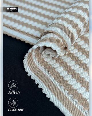 Breathable Recycled Swimwear Fabric 320gsm Quick-Drying Sustainable Fabric for Swimwear Production