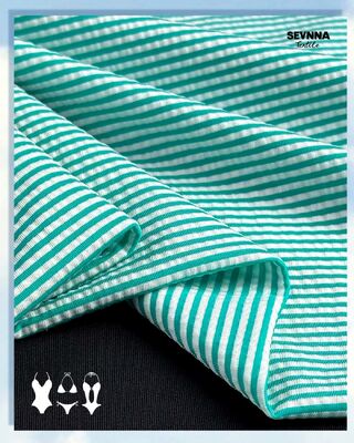 54%Recycled Polyester + 38%Nylon + 8%Spandex Recycled Swimwear Fabric for Beach, Pool