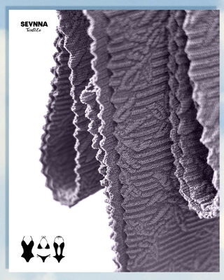 320gsm UPF 50+ Textured Swim Fabric with High Chlorine Resistance for Durable Swimwear