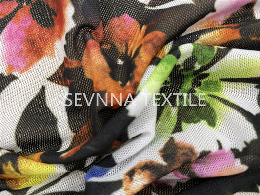 Knitted Floral Printing  1.5M Width Yoga Wear Fabric