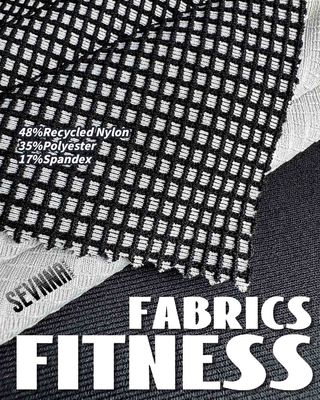 48%Recycled Nylon + 35%Poly + 17%Spandex Activewear Knit Fabric RN-2682