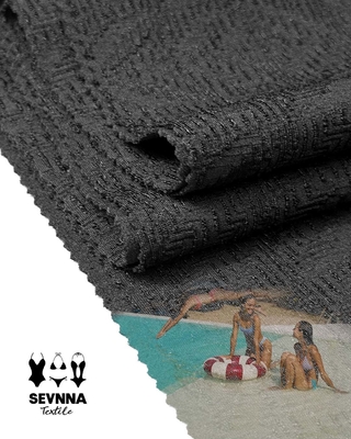 Swim Textured Fabrics Alternatives with Textured Pattern 390gsm in the Swimwear Market