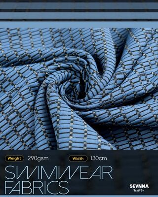 290gsm Recycled Swimwear Fabric Eco Friendly Durable Swim Material for Summer Swimwear