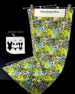 Breathable Recycled Swimwear Fabric made from recycled fibers providing UV protection and resistance to fading for swimwear