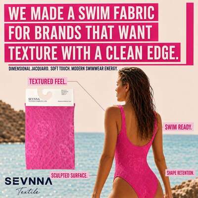 310GSM UPF 50+ Recycled Nylon Spandex Textured Swimwear Fabric RN-2776