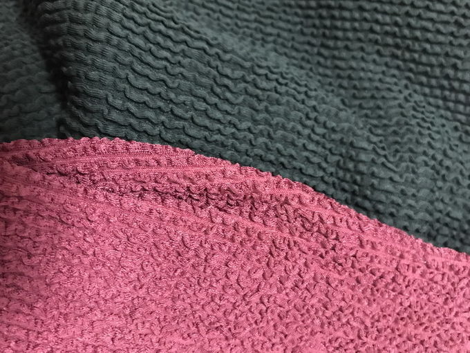 Scrunchy Textured Eco Friendly Swimwear Fabric Plain Colors Resort
